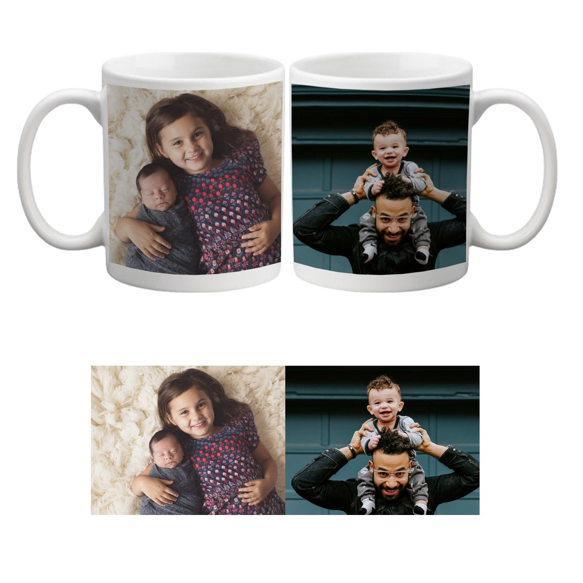 Personalised Photo Collage Mug | Custom Multi-Photo Ceramic Mug | UK