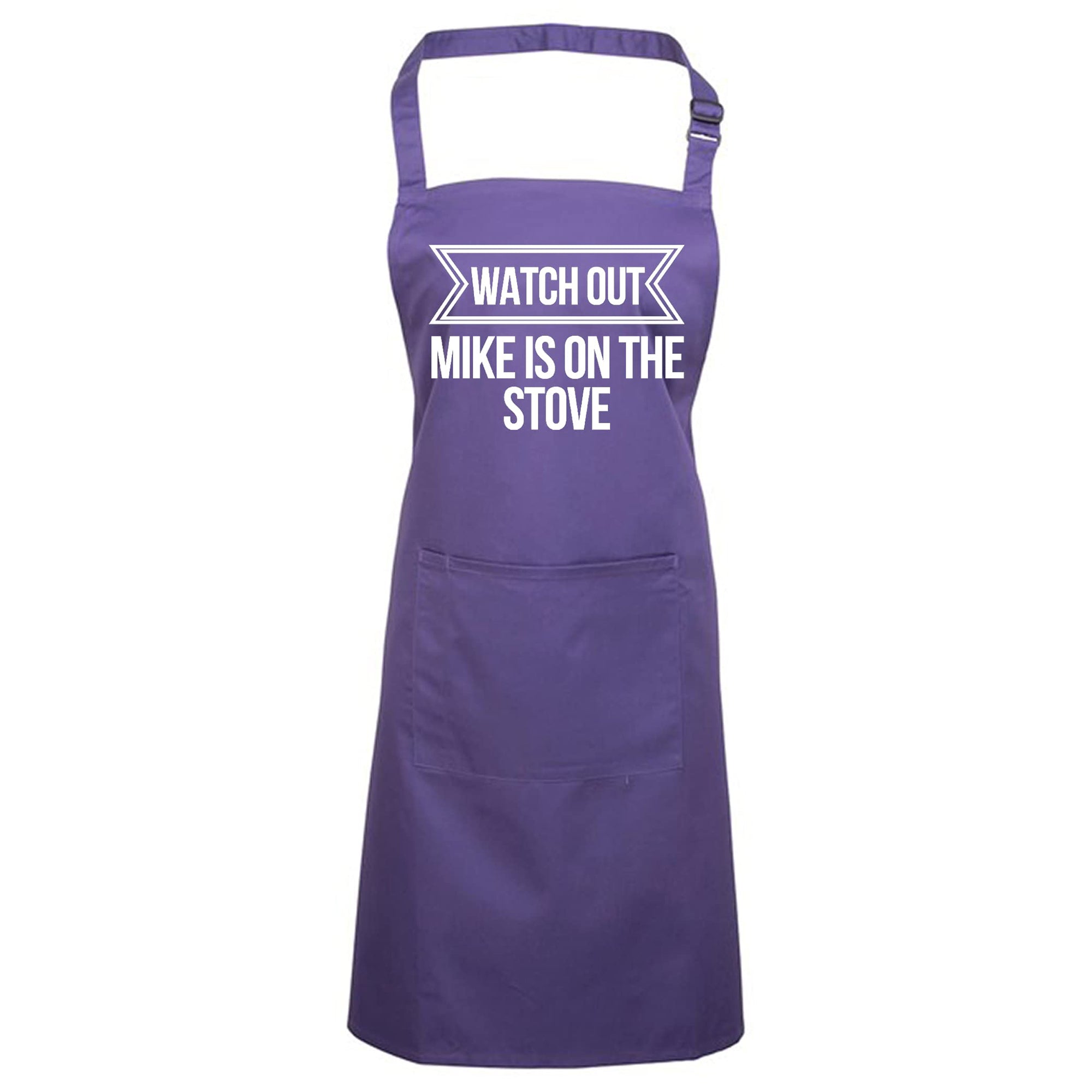 Watch Out Personalised Pocket Apron - Customize Apron