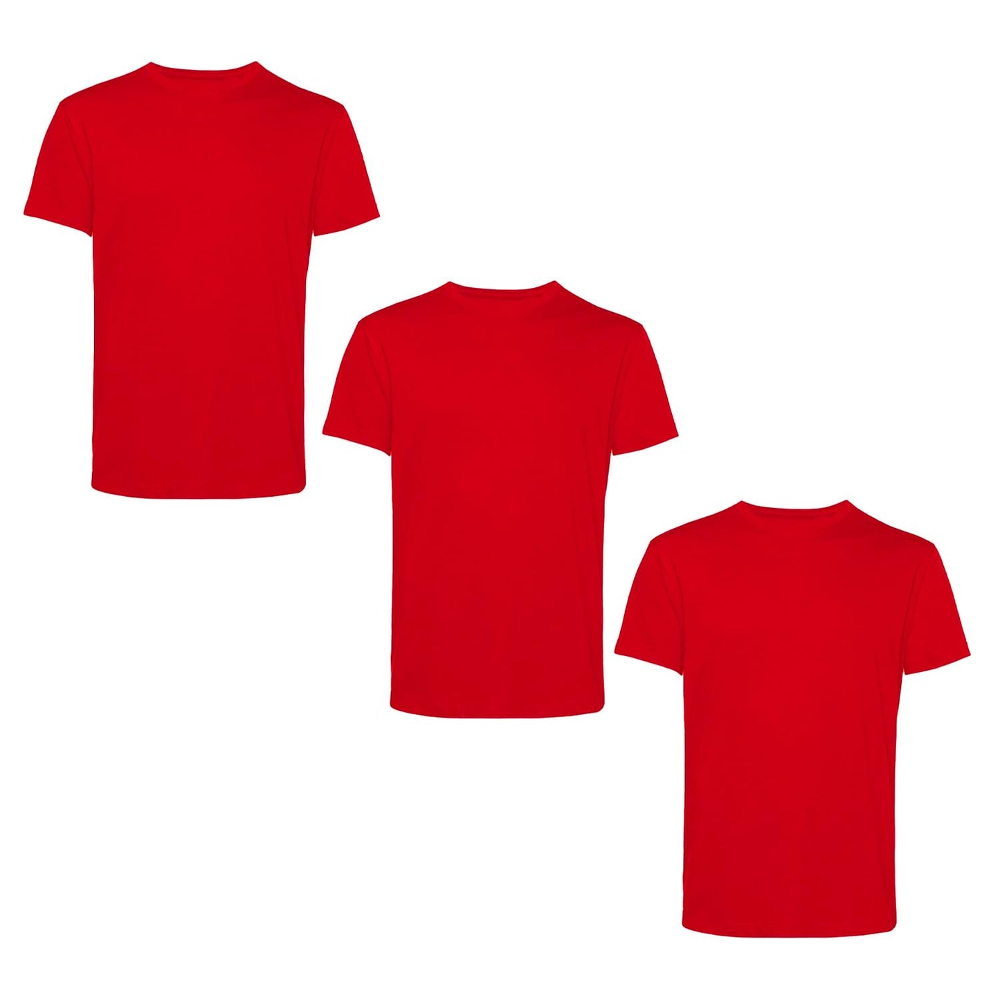 Men’s T-Shirts Multipack | Crew Neck Short Sleeve Cotton 3 Pack T-Shirts | Gym Tops for Him