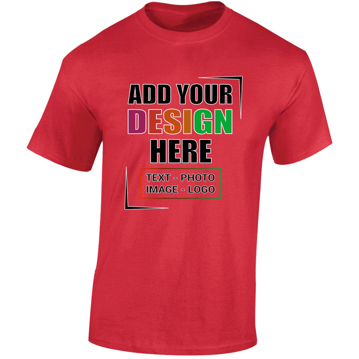 Personalised Men's T-Shirt | Custom Photo, Text & Logo Tee | UK