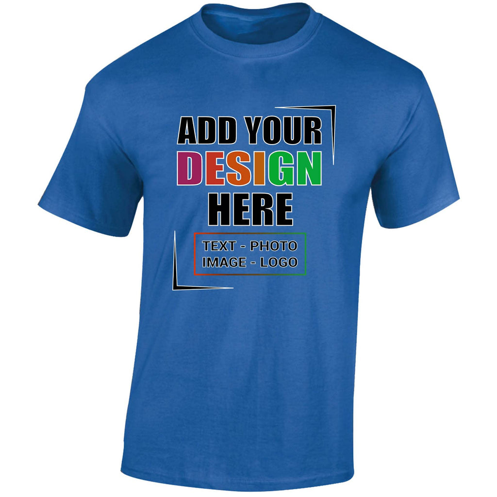 Personalised Men's T-Shirt | Custom Photo, Text & Logo Tee | UK