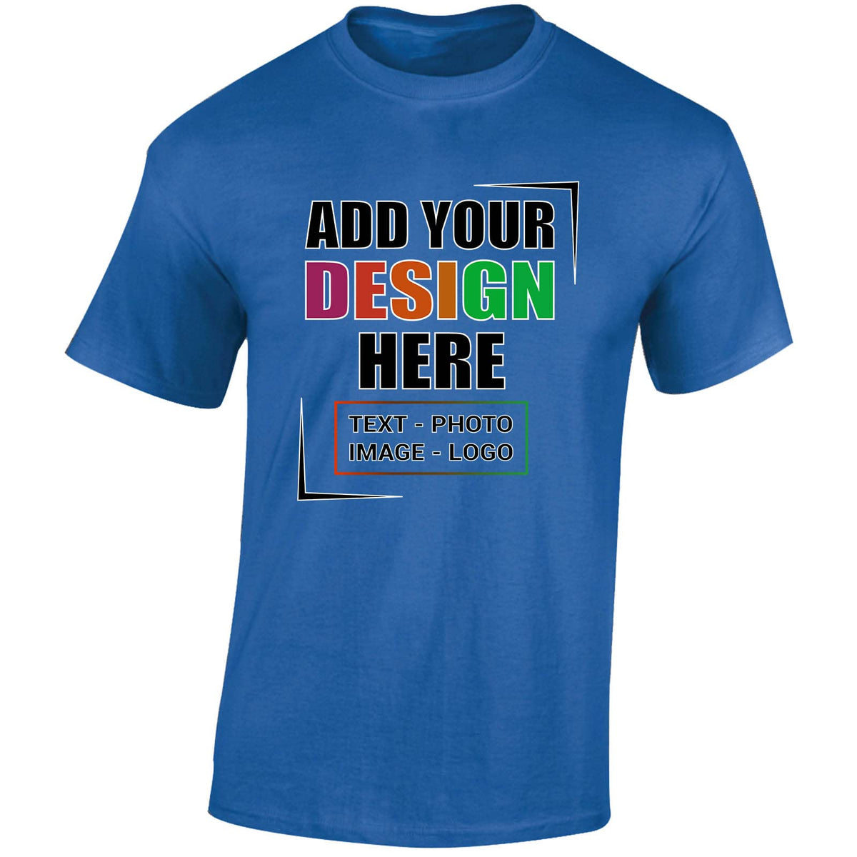 Personalised Men's T-Shirt | Custom Photo, Text & Logo Tee | UK