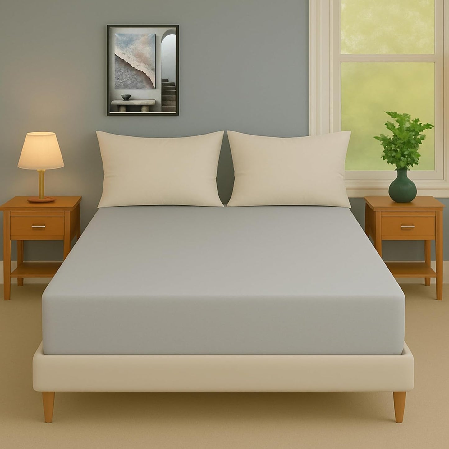 Fitted Bed Sheets | Deep Fit for Mattress Protection | Microfibre, Soft, and Durable Bed Sheets
