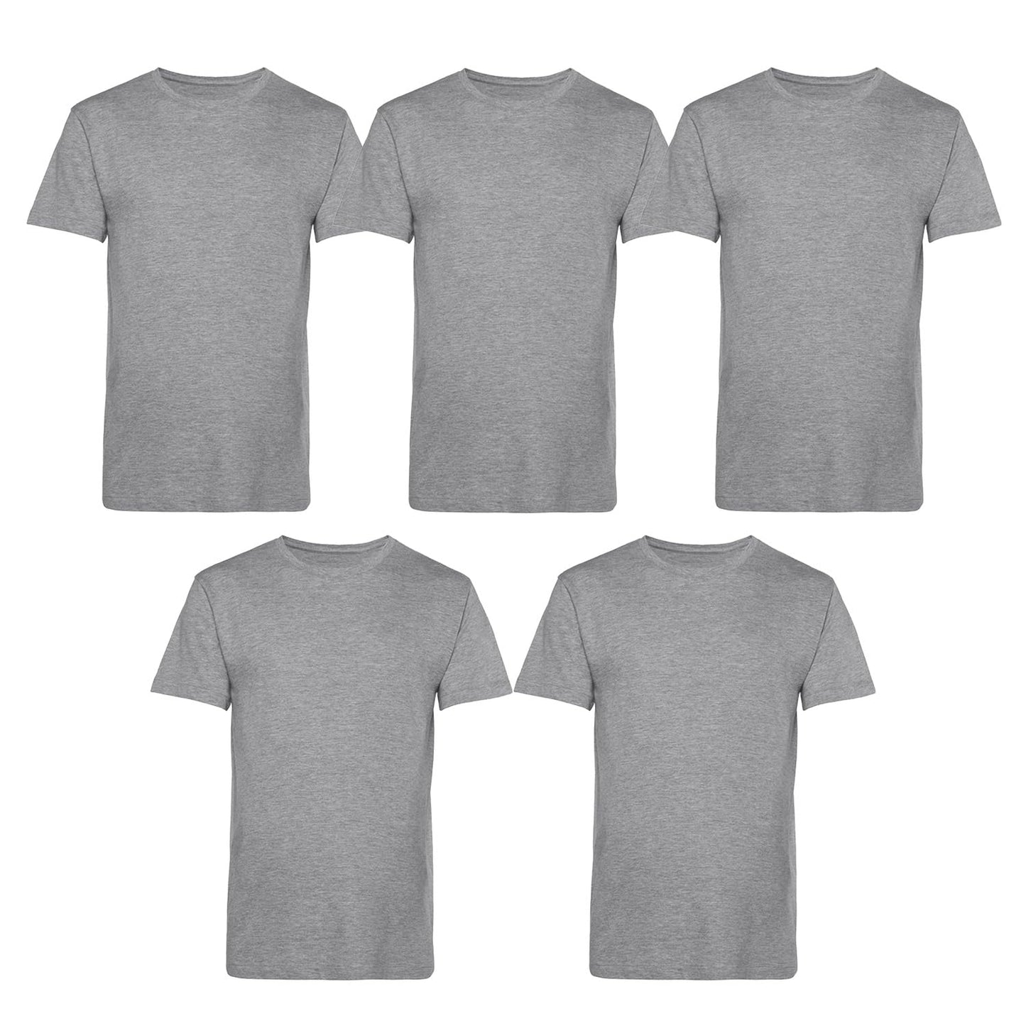 Men’s T-Shirts Multipack | Crew Neck Short Sleeve Cotton 5 Pack T-Shirts | Gym Tops for Him
