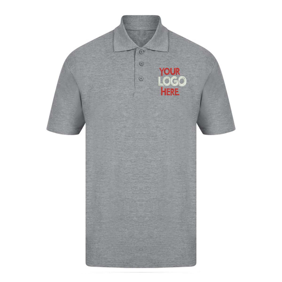 Personalised Embroidered Polo Shirt | Custom Text & Logo | Men's | UK