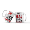 The Real Boss Personalised Mugs for Couple Set of 2 Cups