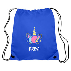 Personalised Drawstring Bags for kids -  Unicorn Design Custom Drawstring Bags-4