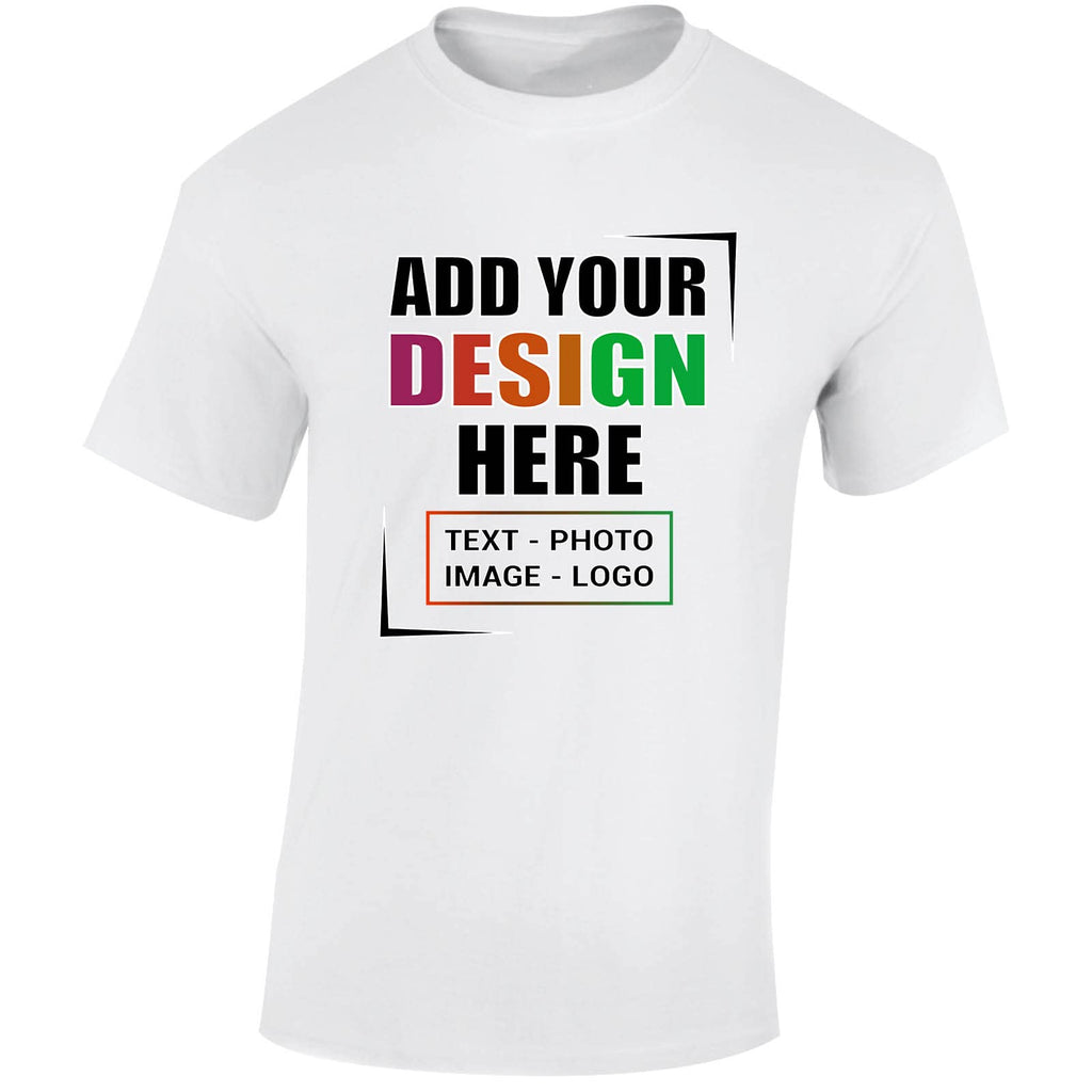 Personalised Men's T-Shirt | Custom Photo, Text & Logo Tee | UK