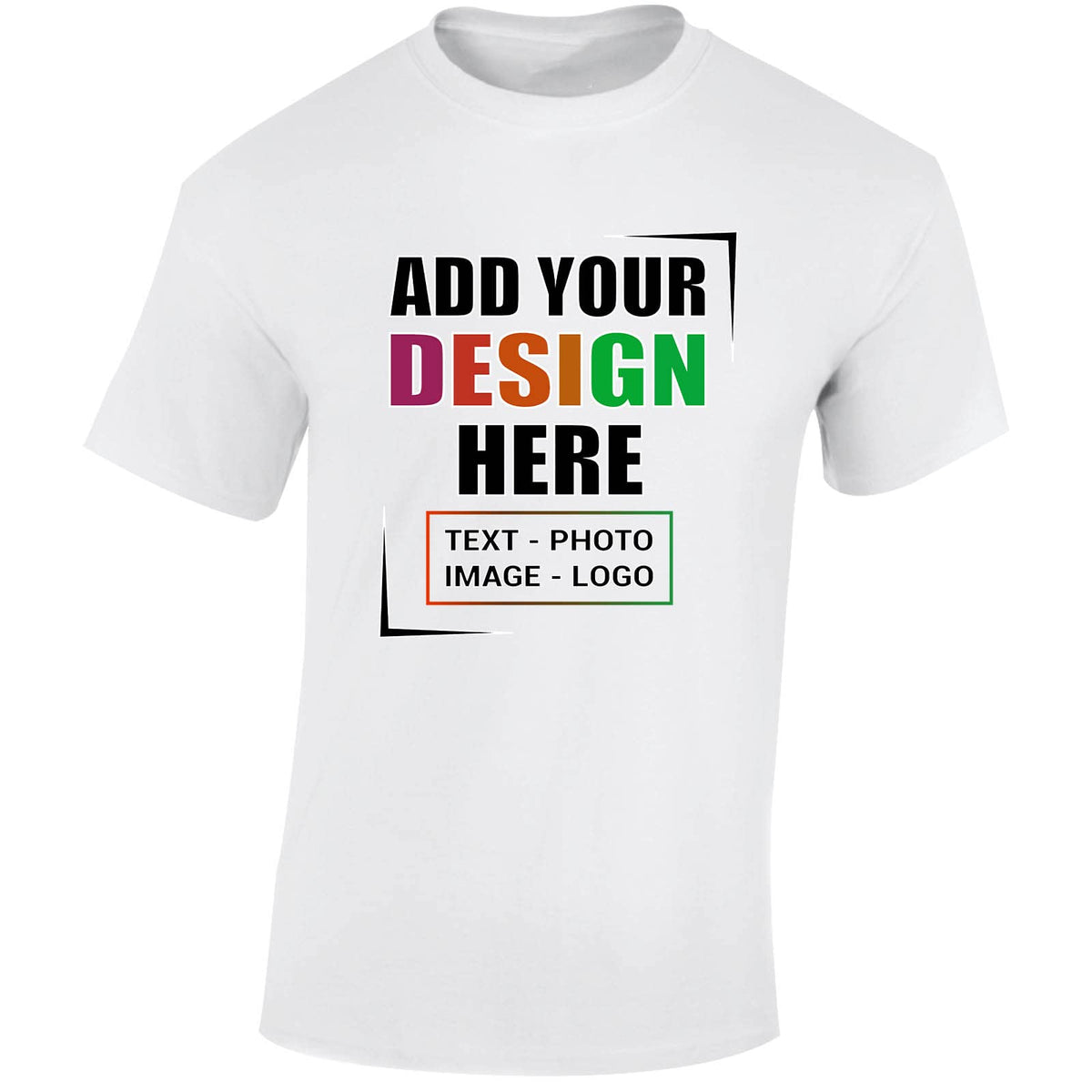 Personalised Men's T-Shirt | Custom Photo, Text & Logo Tee | UK