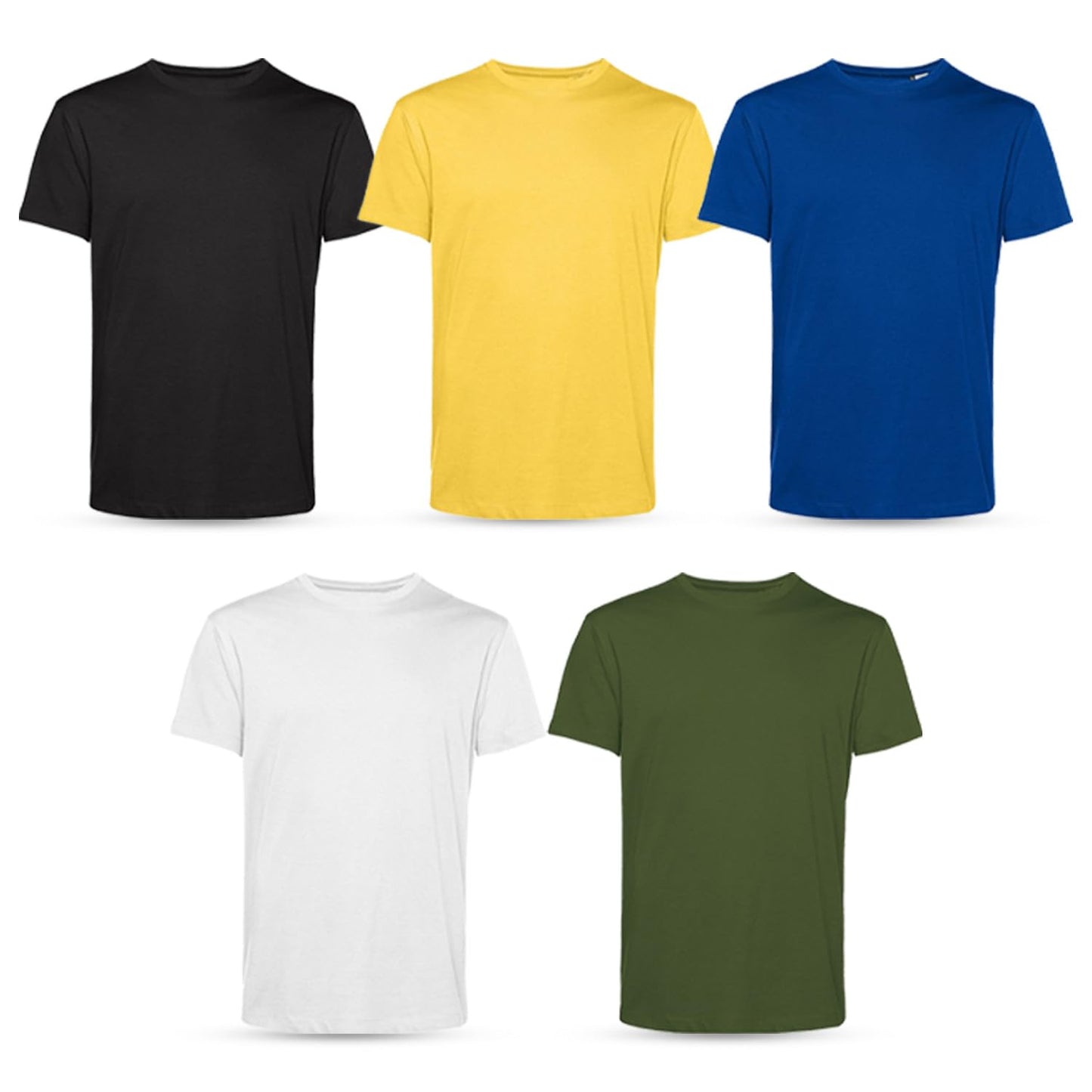 Men’s T-Shirts Multipack | Crew Neck Short Sleeve Cotton 5 Pack T-Shirts | Gym Tops for Him