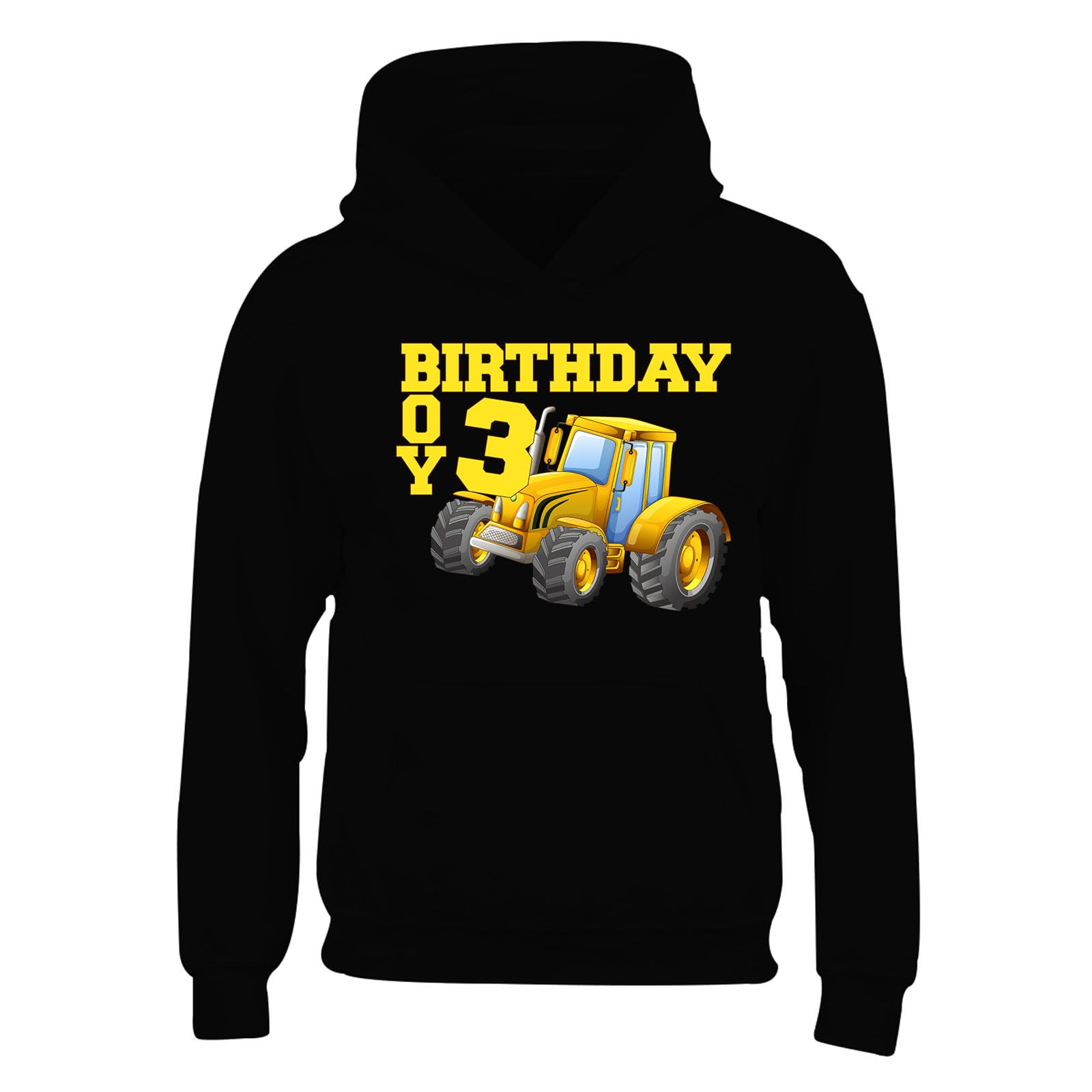 Personalised Custom Age Hoody  - Tractor Design Hoodie for Boys