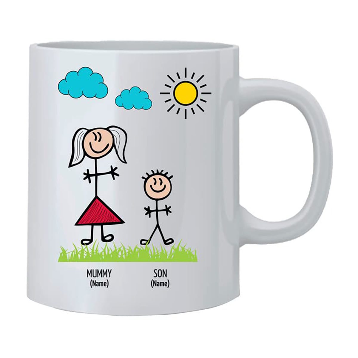 Personalised Dad and Mom Mug For Family and Clidrens  - Custom Names Mugs