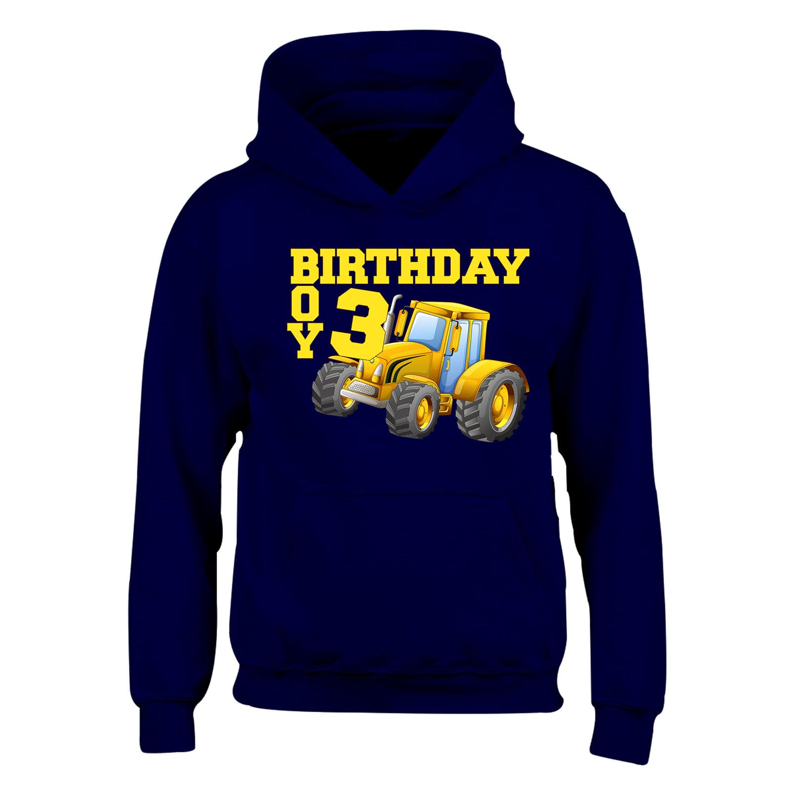 Personalised Custom Age Hoody  - Tractor Design Hoodie for Boys