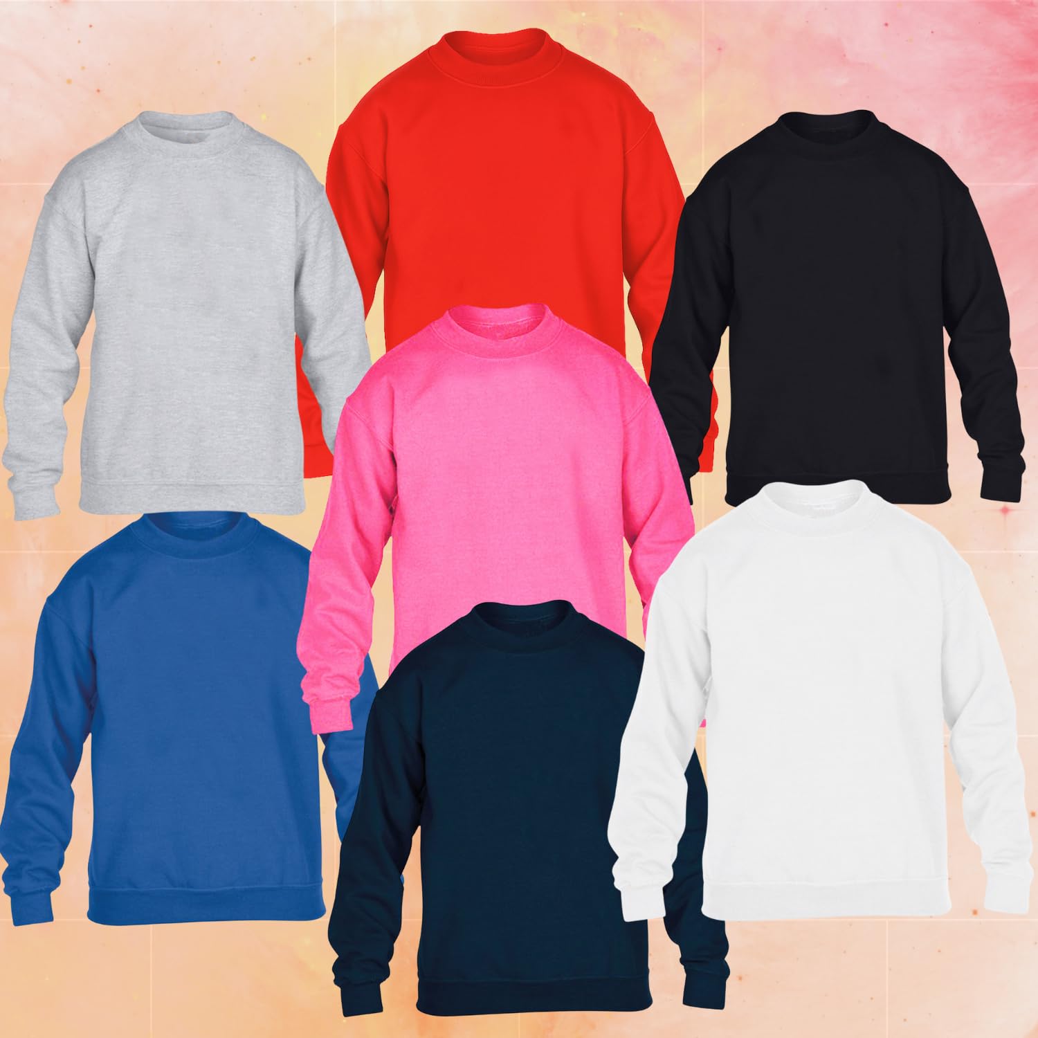 Sweatshirt For Boys & Girls – Pullover for School, Pack of 2 Casual Wear