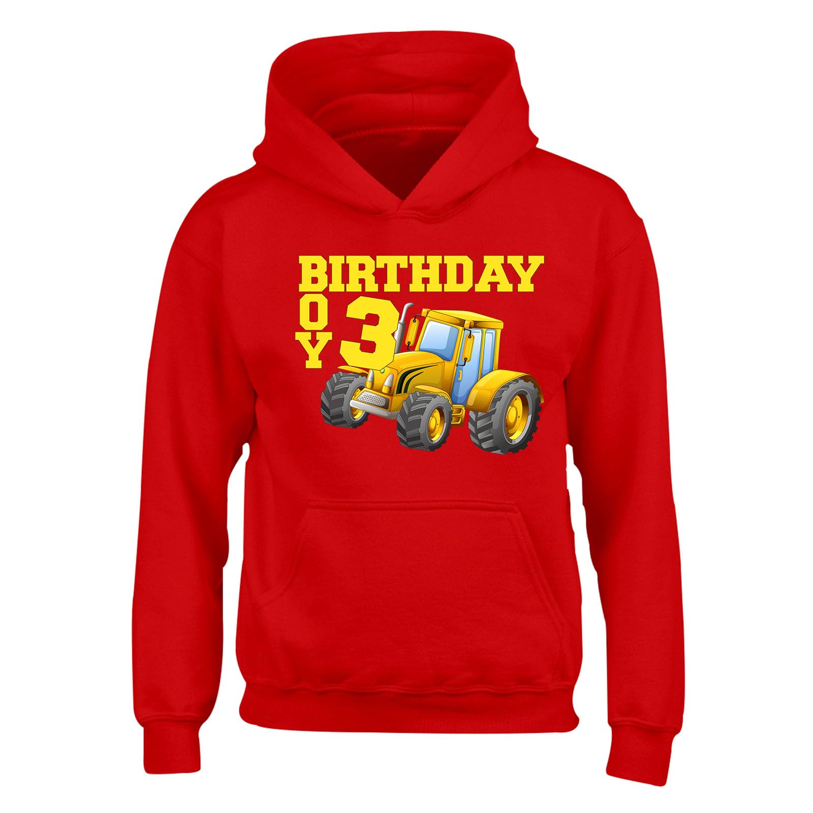 Personalised Custom Age Hoody  - Tractor Design Hoodie for Boys
