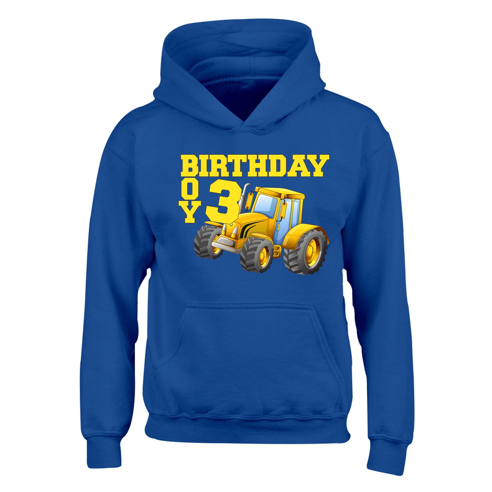 Personalised Custom Age Hoody  - Tractor Design Hoodie for Boys