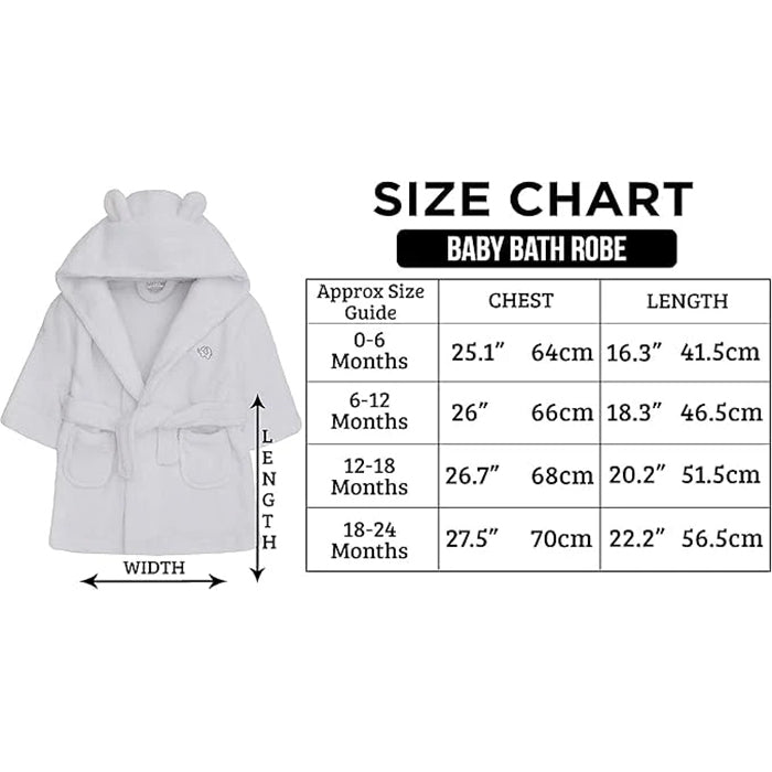 Baby Dressing Gown – Soft & Cozy Hooded Towel Dressing Gown for Babies & Toddlers
