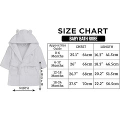 Baby Dressing Gown – Soft & Cozy Hooded Towel Dressing Gown for Babies & Toddlers
