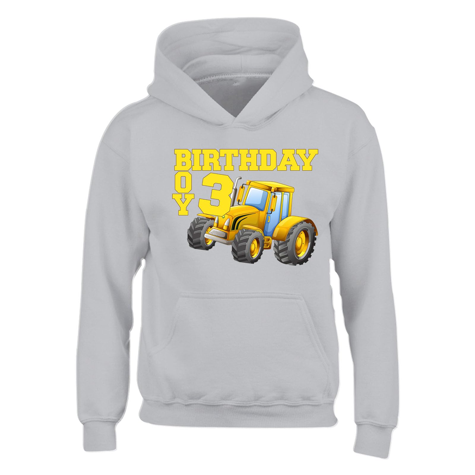 Personalised Custom Age Hoody  - Tractor Design Hoodie for Boys
